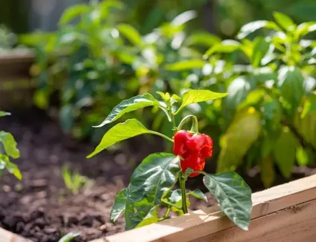 Transplanting the Carolina Reaper plant 